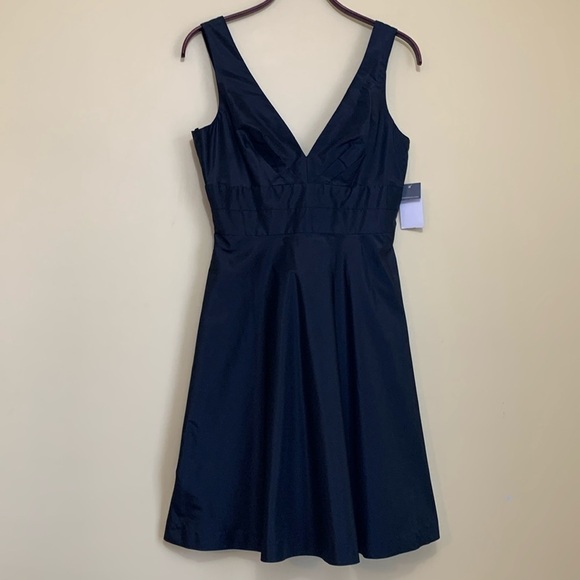Donna Ricco Dresses & Skirts - Donna Ricco | NWT Black Silk Fit and Flare Lace Up Sleeveless Pocket Dress 4